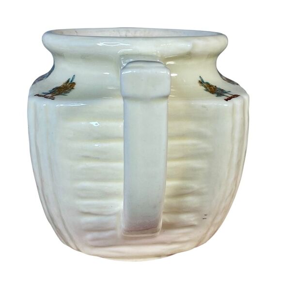 Porcelier Vitreous China Vintage Tea Pot Rustic Design Stamped on Bottom No Lid - Picture 2 of 7